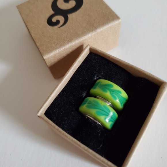 OHM "Trees" Beads - 2 Beads - Picture 4 of 11